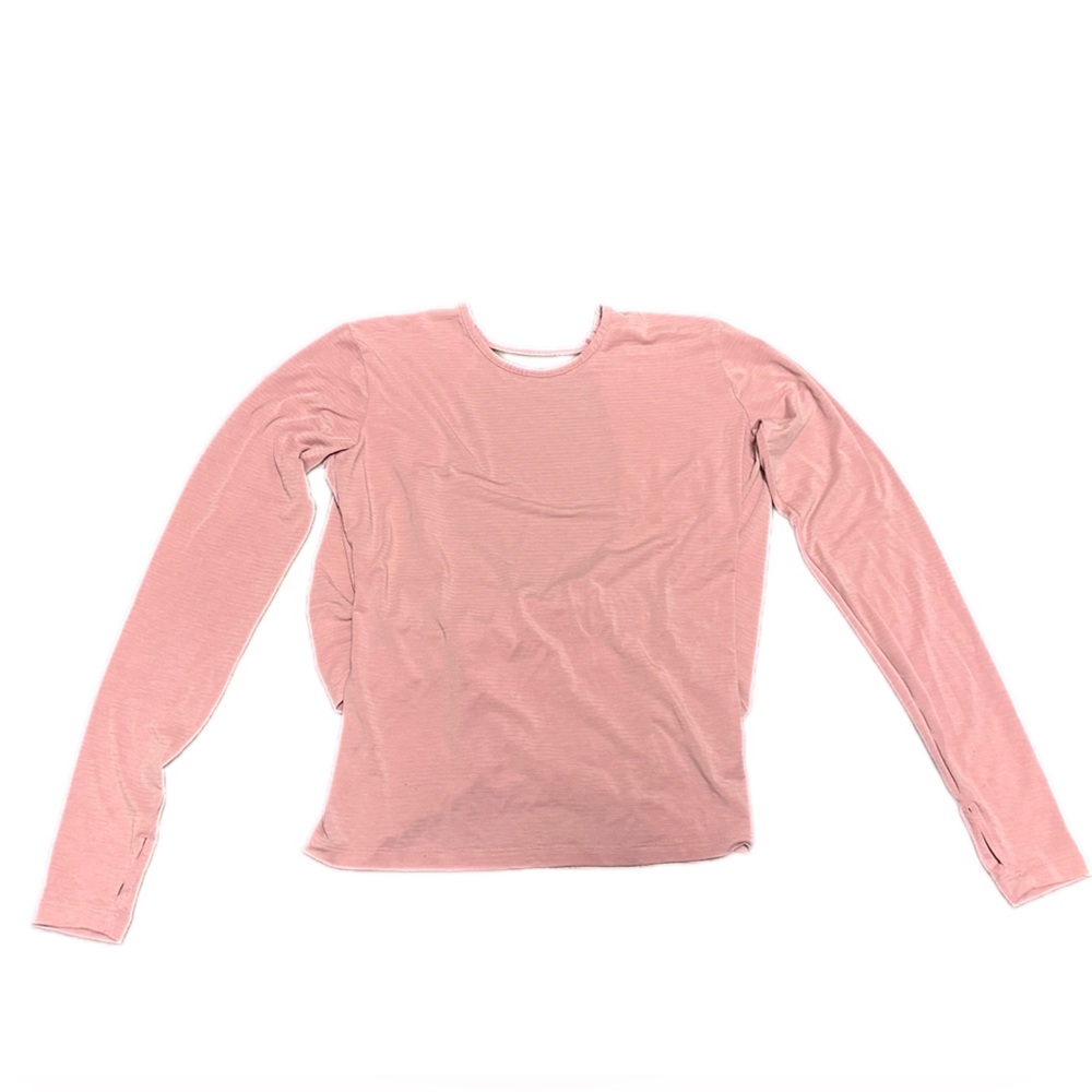 All in‎ Motion top with open back & thumb holes